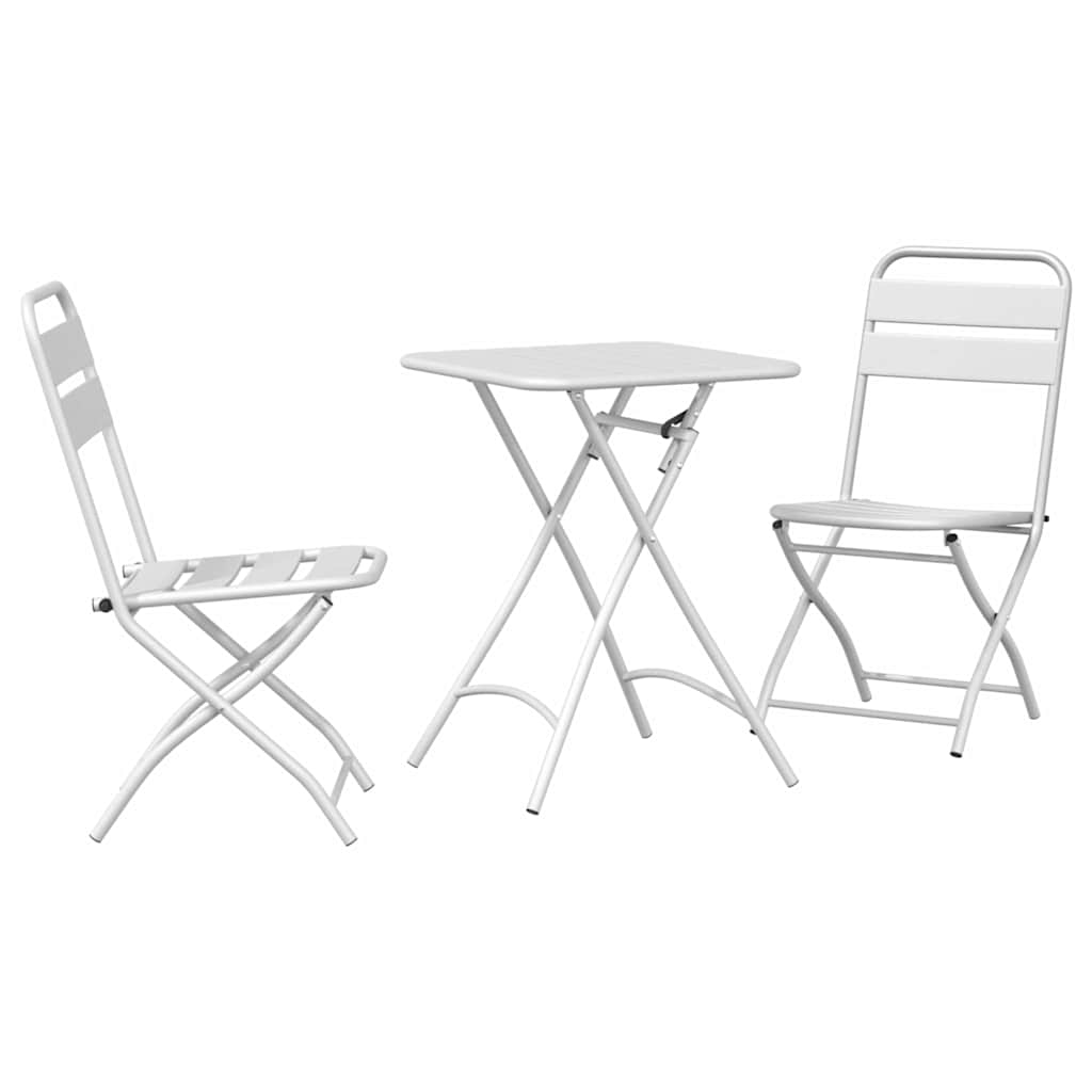 Bisztró készlet 3 pcs Fehér Acél