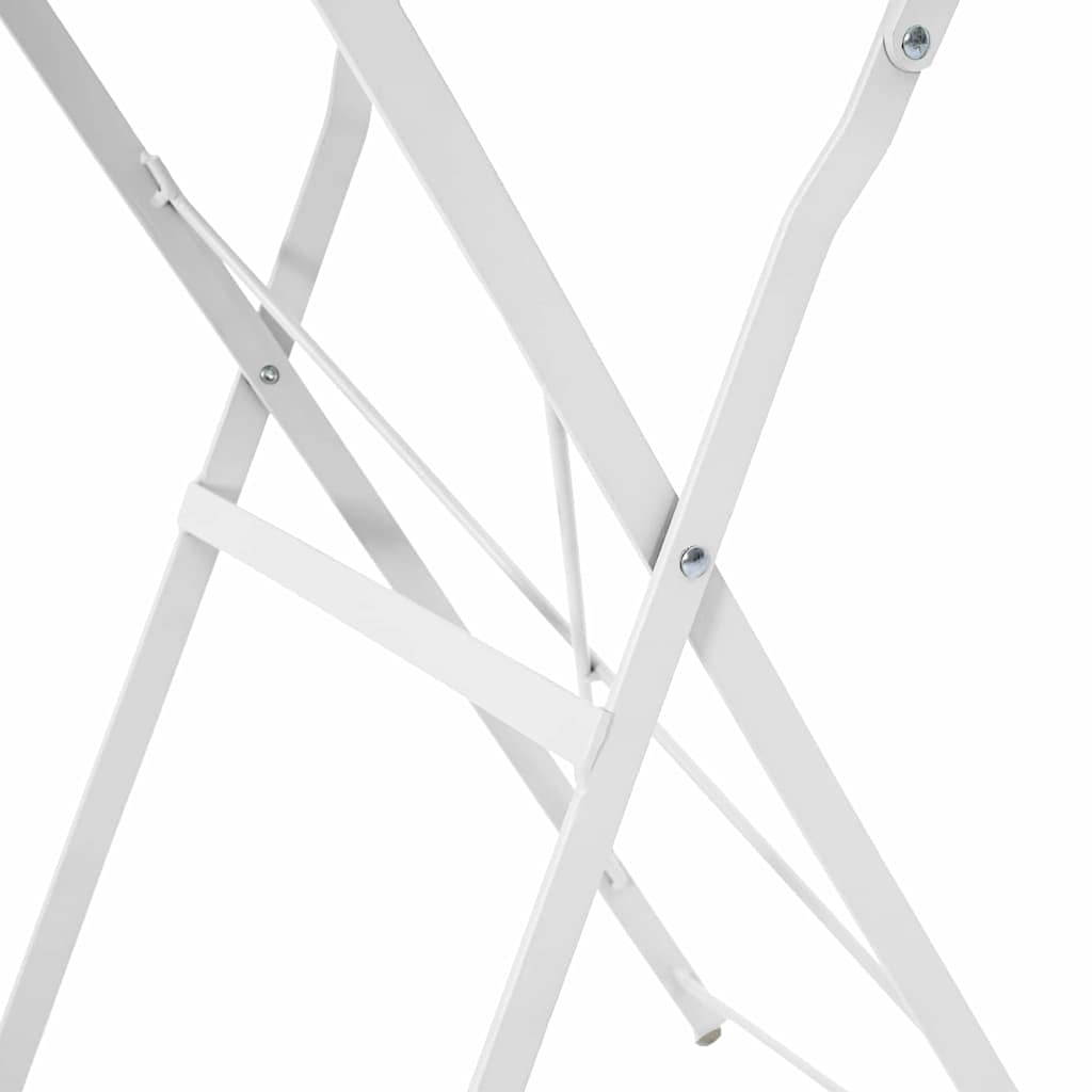 Bisztróasztal Fehér Ø 50 x 71 cm Porfestett acél