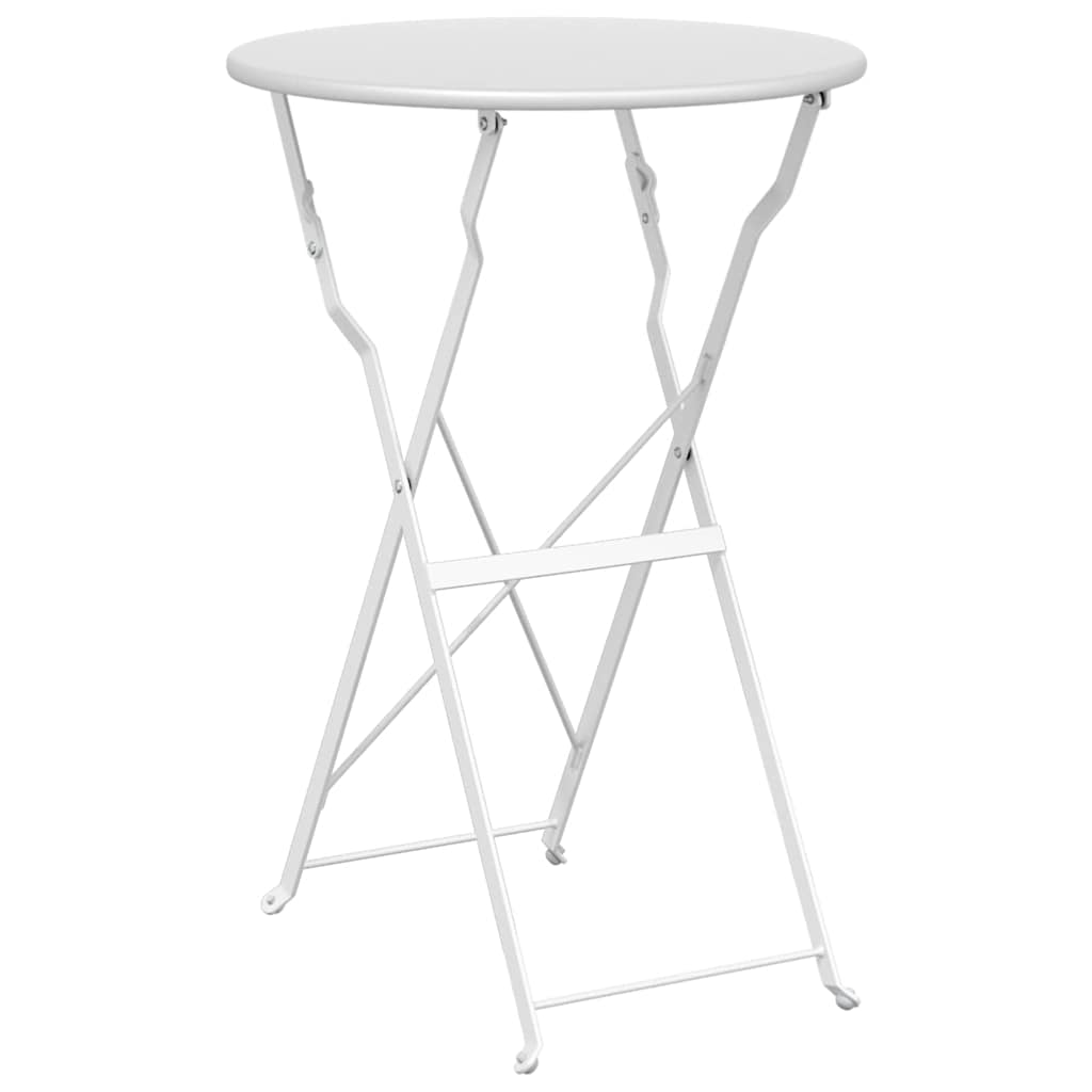 Bisztróasztal Fehér Ø 50 x 71 cm Porfestett acél