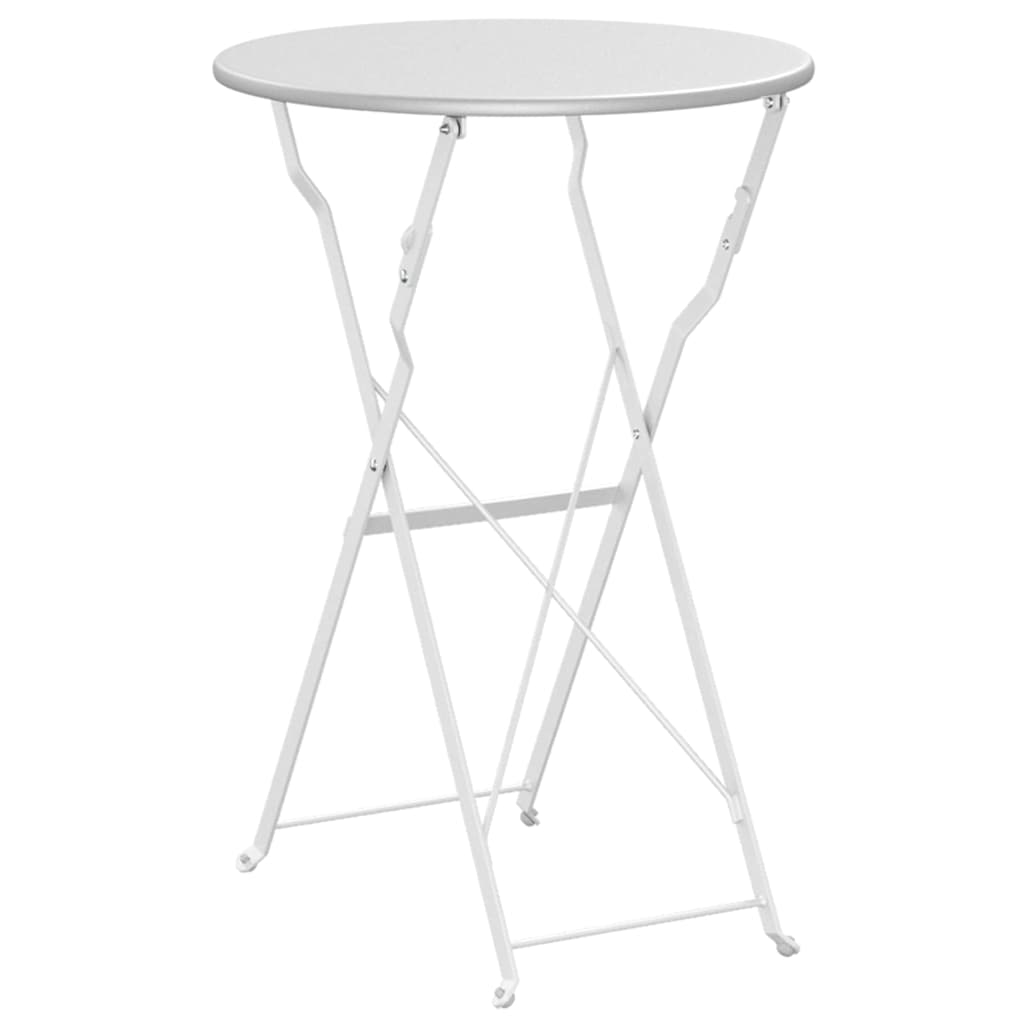 Bisztróasztal Fehér Ø 50 x 71 cm Porfestett acél