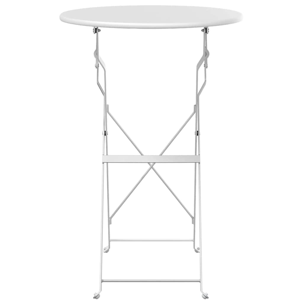 Bisztróasztal Fehér Ø 50 x 71 cm Porfestett acél