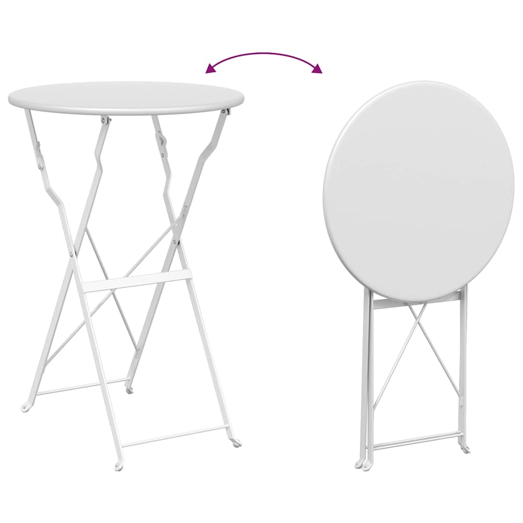Bisztróasztal Fehér Ø 50 x 71 cm Porfestett acél