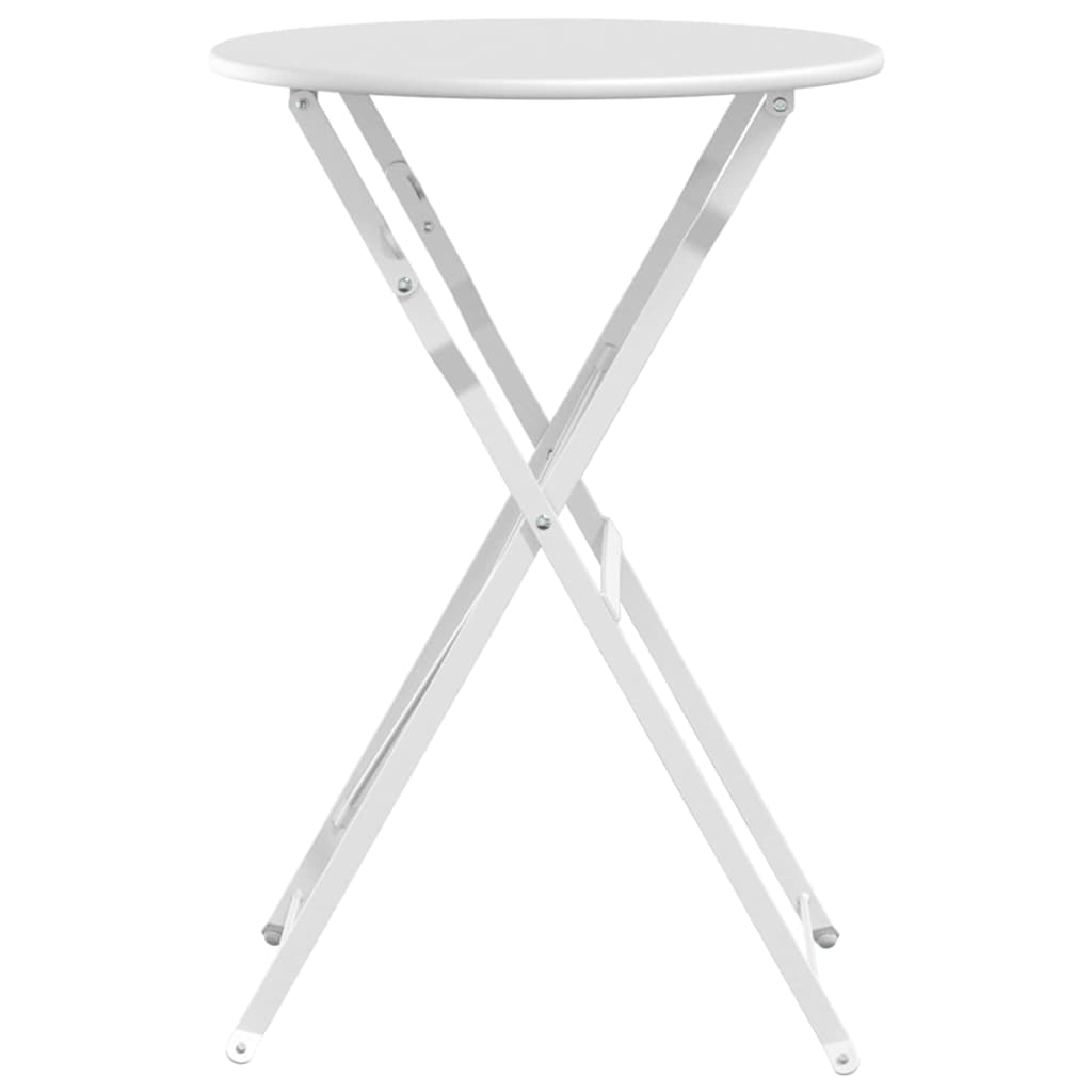 Bisztróasztal Fehér Ø 50 x 71 cm Porfestett acél