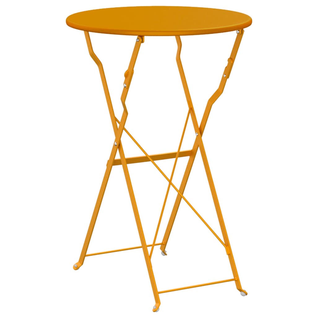 Bisztróasztal Mustár Ø 50 x 71 cm Porfestett acél