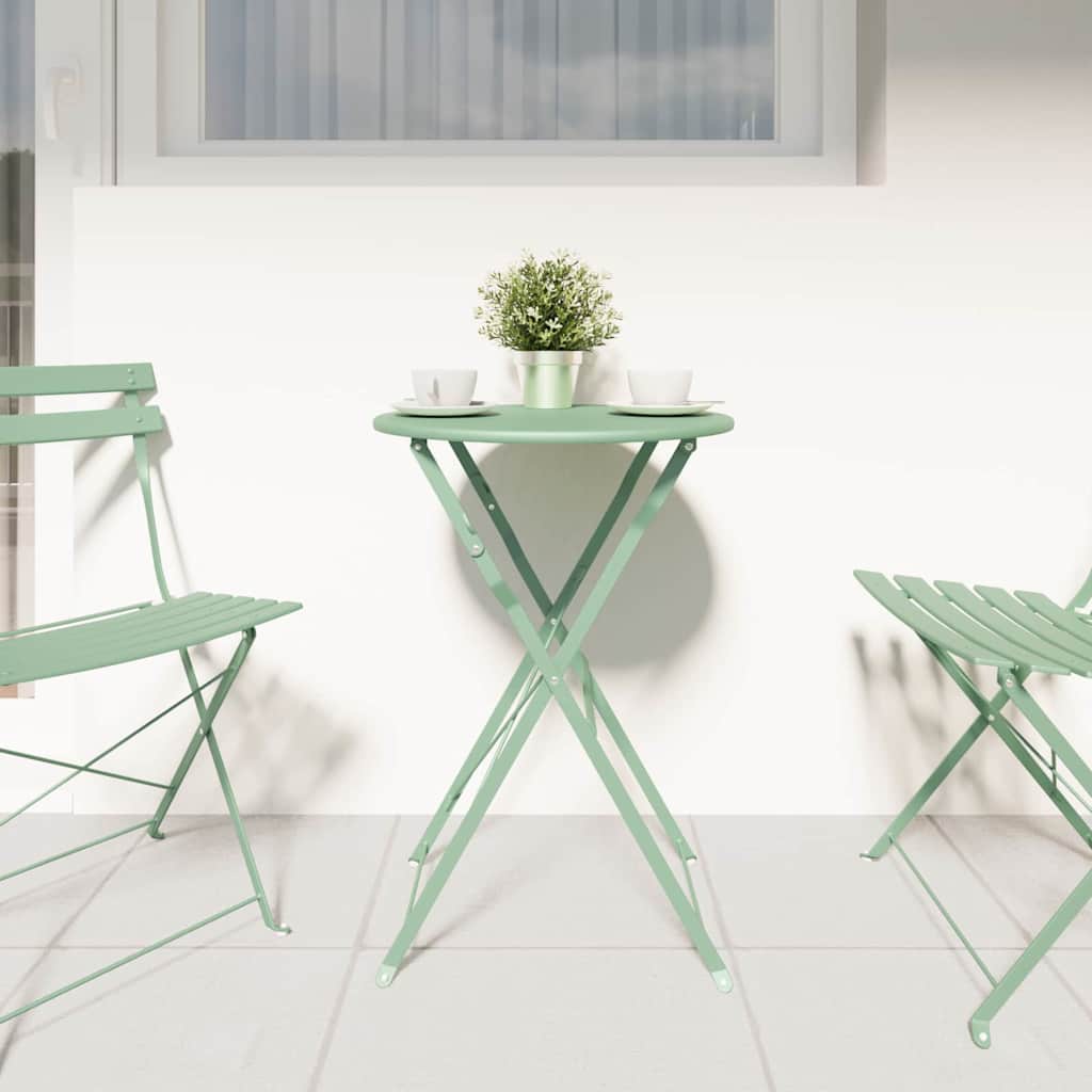 Bisztróasztal Világos menta Ø 50 x 71 cm Porfestett acél