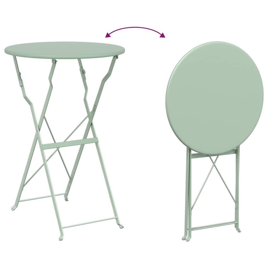 Bisztróasztal Világos menta Ø 50 x 71 cm Porfestett acél