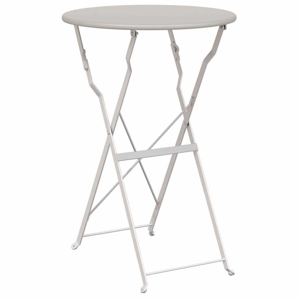 Bisztróasztal Bézs Ø 50 x 71 cm Porfestett acél