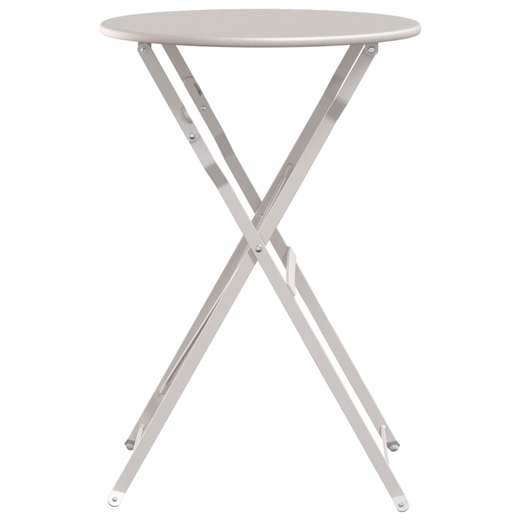 Bisztróasztal Bézs Ø 50 x 71 cm Porfestett acél