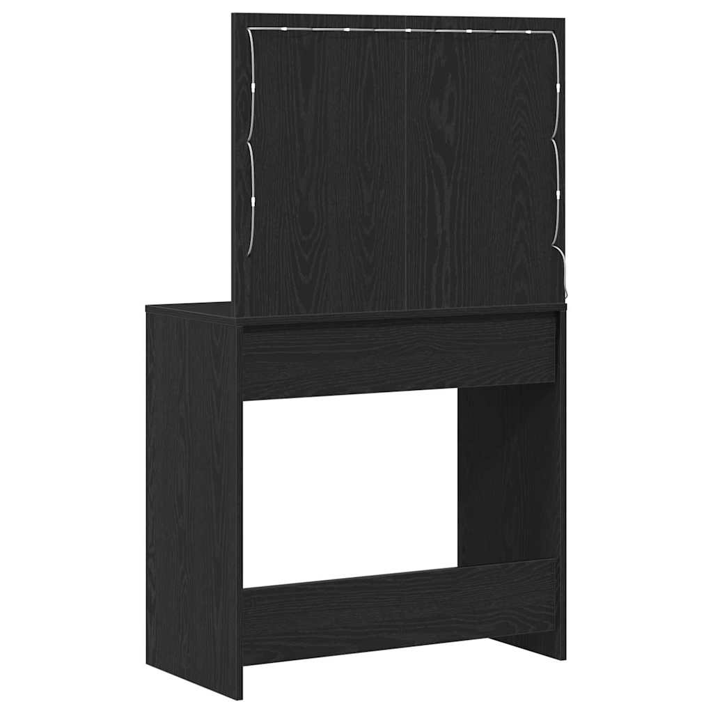 Öltözködőasztal fiókkal Fekete tölgy 78,5 x 41 x 135 cm Faanyag