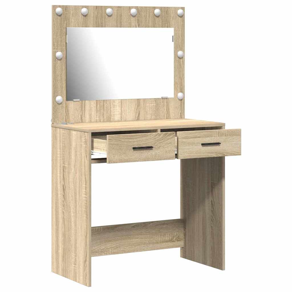 Öltözködőasztal Sonoma tölgy 78,5 x 41 x 135 cm Szerelt Fa