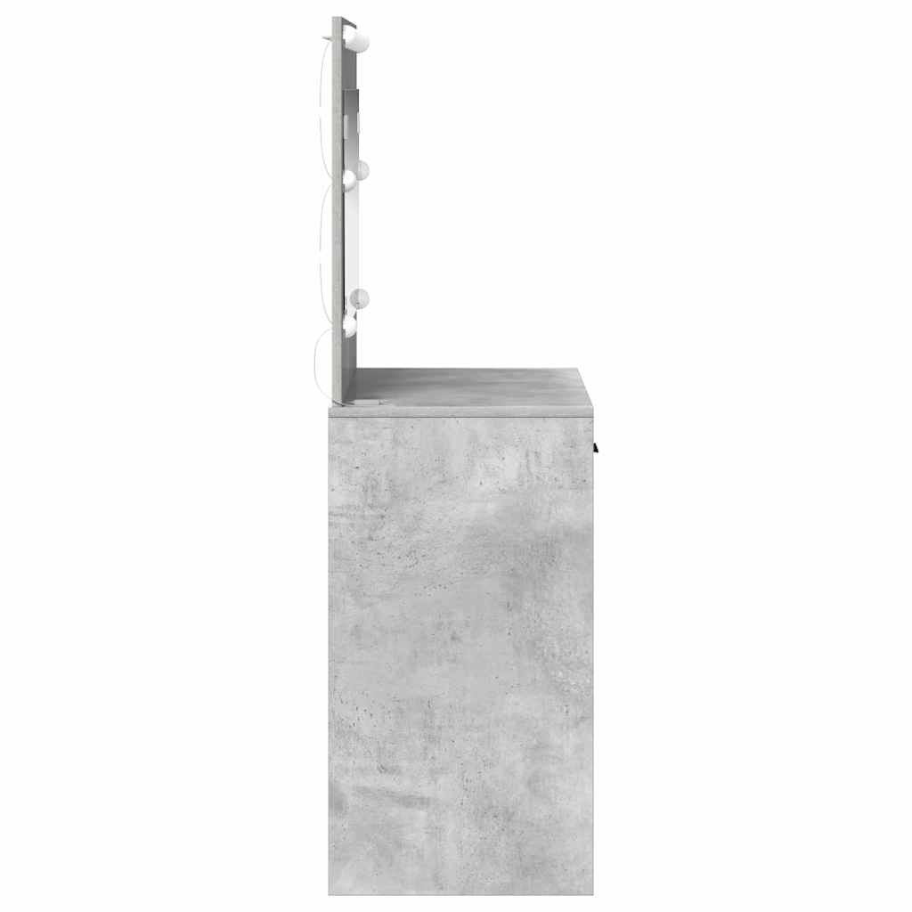 Öltözködőasztal Beton Szürke 78,5 x 41 x 135 cm Szerelt Fa