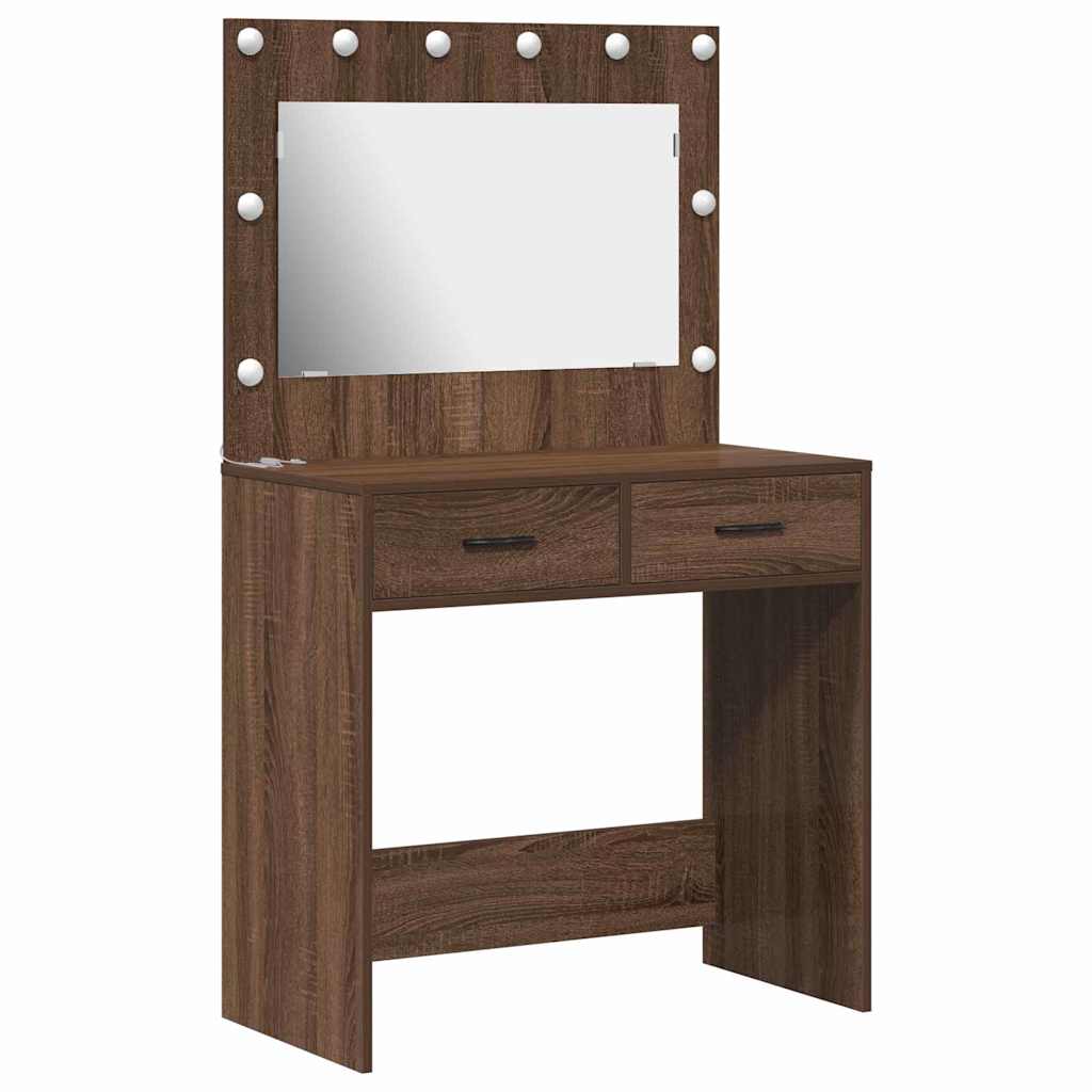 Öltözködőasztal Barna Tölgy 78,5 x 41 x 135 cm Szerelt Fa
