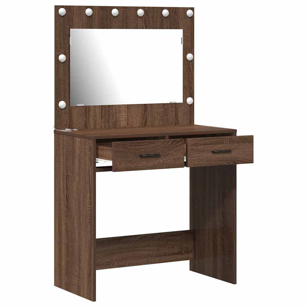 Öltözködőasztal Barna Tölgy 78,5 x 41 x 135 cm Szerelt Fa
