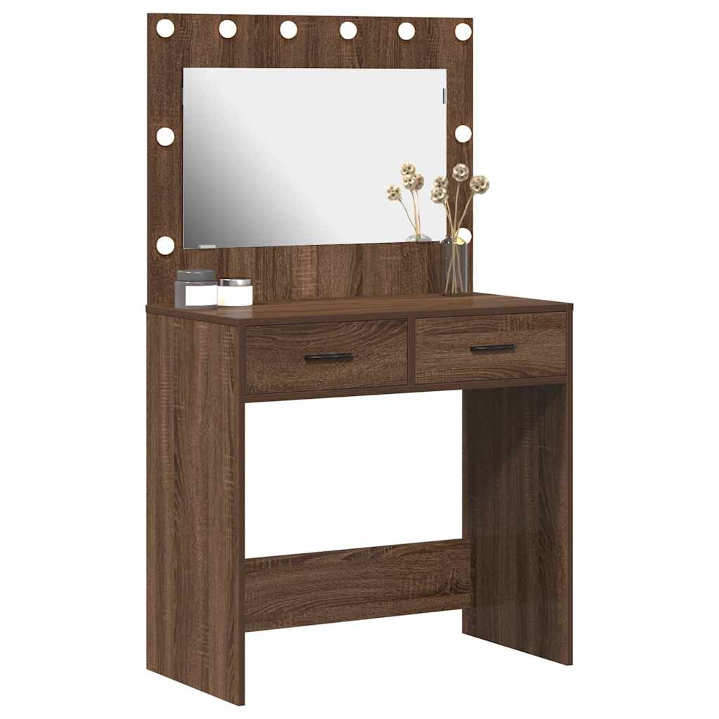 Öltözködőasztal Barna Tölgy 78,5 x 41 x 135 cm Szerelt Fa