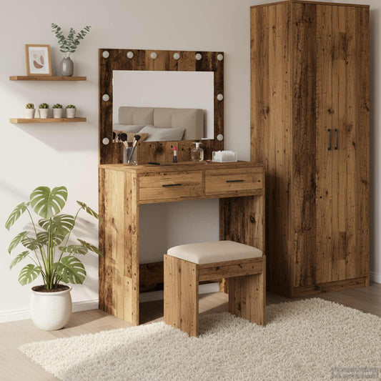 Öltözködőasztal fiókkal Öreg fa 78,5 x 41 x 135 cm Faanyag