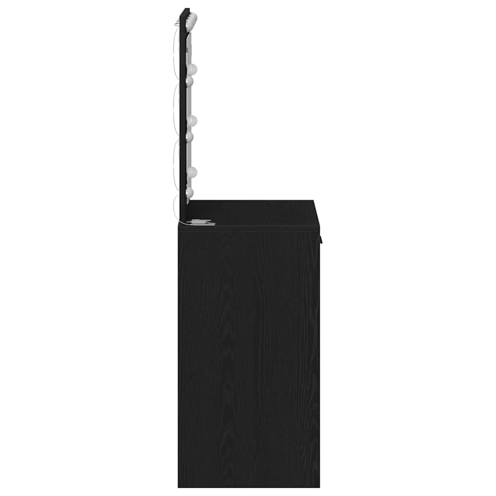 Öltözködőasztal fiókkal Fekete tölgy 50 x 41 x 135 cm Faanyag