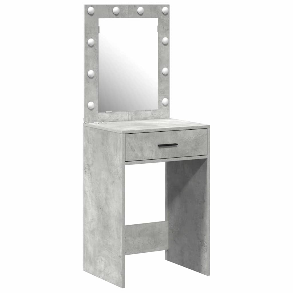 Öltözködőasztal Beton Szürke 50 x 41 x 135 cm Szerelt Fa