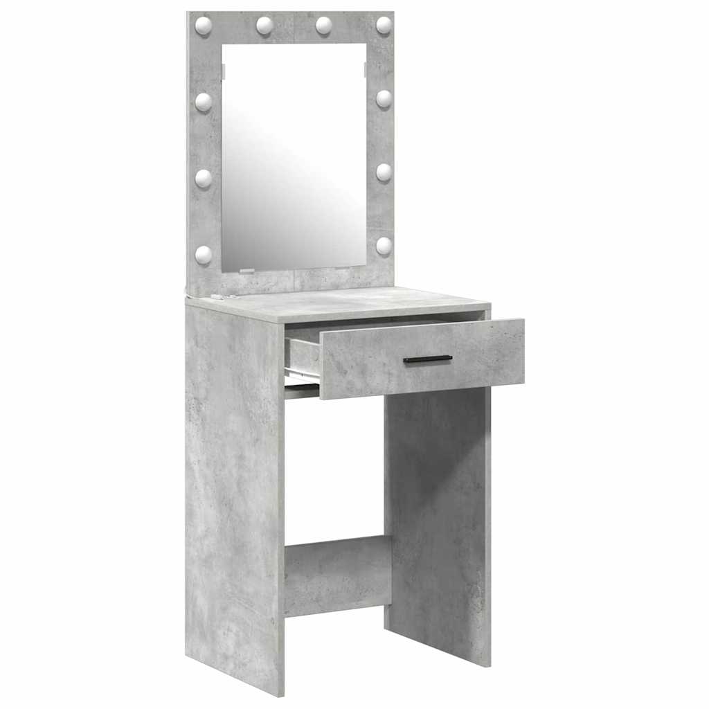 Öltözködőasztal Beton Szürke 50 x 41 x 135 cm Szerelt Fa