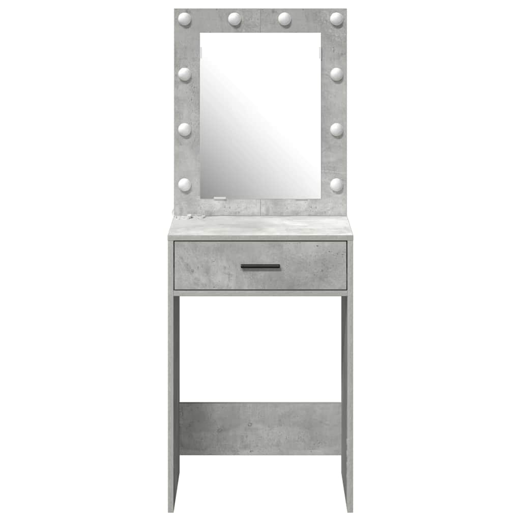 Öltözködőasztal Beton Szürke 50 x 41 x 135 cm Szerelt Fa