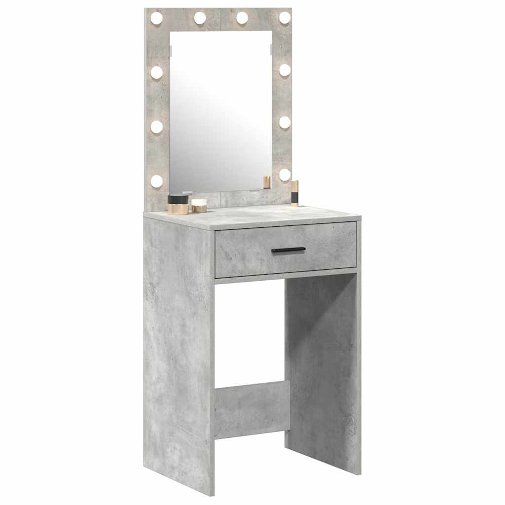 Öltözködőasztal Beton Szürke 50 x 41 x 135 cm Szerelt Fa