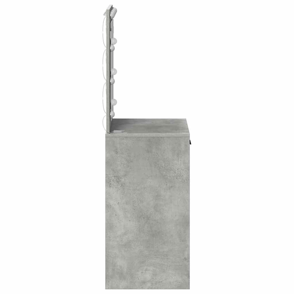 Öltözködőasztal Beton Szürke 50 x 41 x 135 cm Szerelt Fa