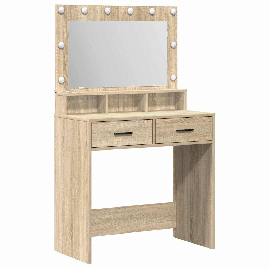 Öltözködőasztal Sonoma tölgy 79 x 41 x 135 cm Szerelt Fa