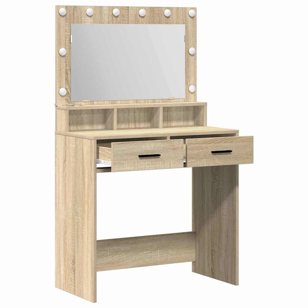 Öltözködőasztal Sonoma tölgy 79 x 41 x 135 cm Szerelt Fa