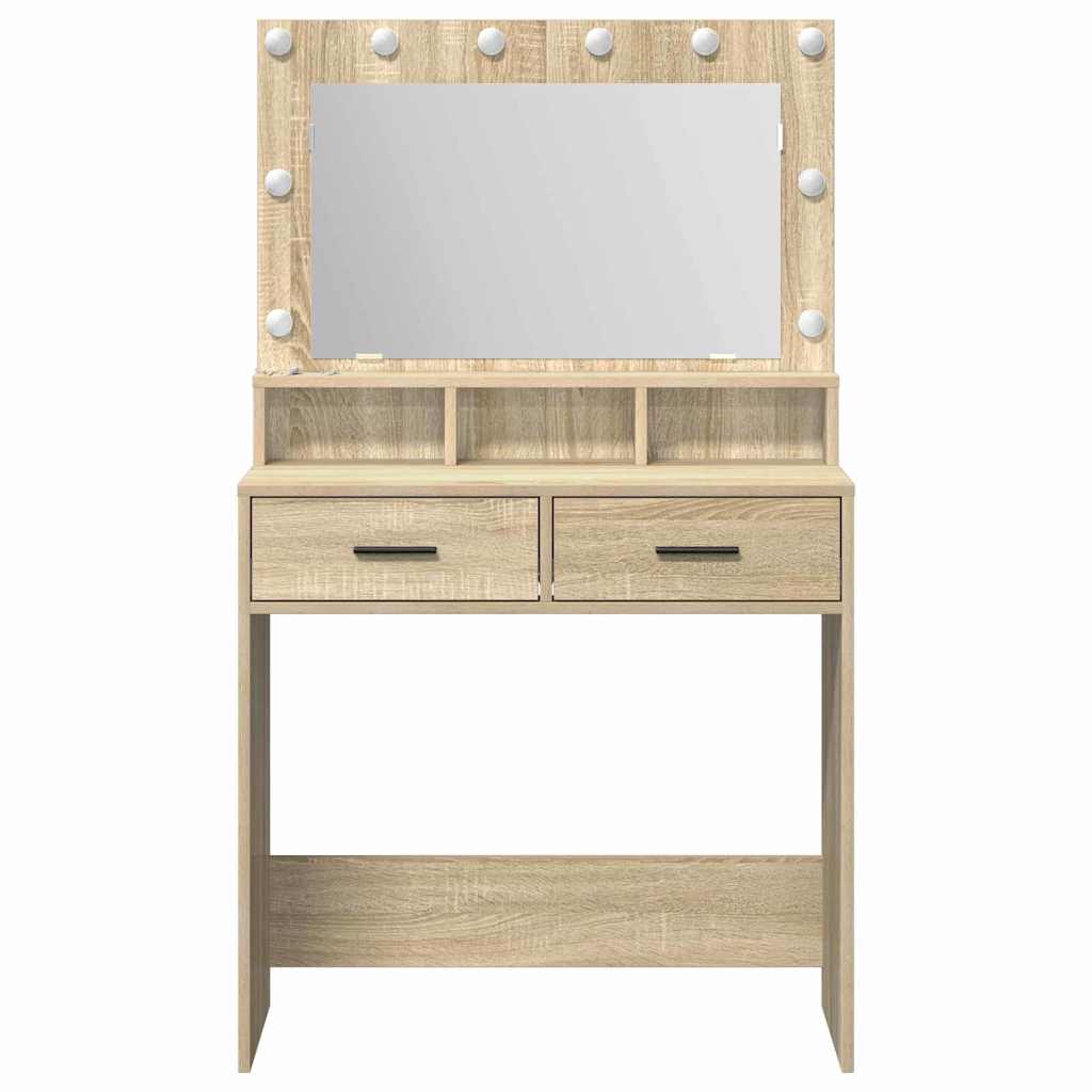 Öltözködőasztal Sonoma tölgy 79 x 41 x 135 cm Szerelt Fa