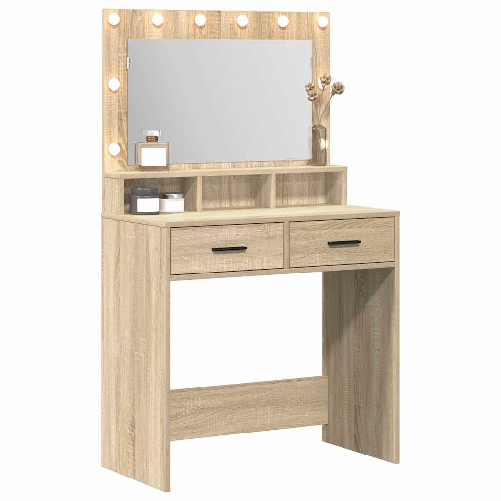 Öltözködőasztal Sonoma tölgy 79 x 41 x 135 cm Szerelt Fa