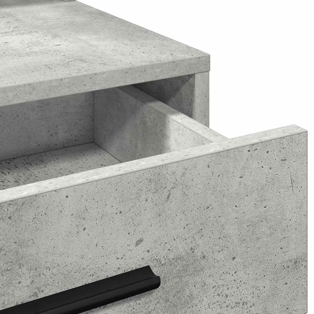 Öltözködőasztal Beton Szürke 79 x 41 x 135 cm Szerelt Fa