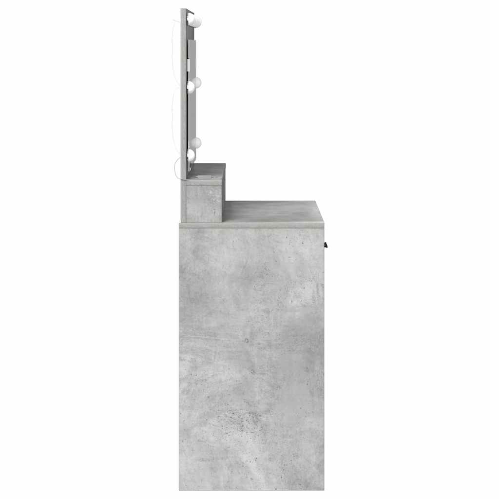 Öltözködőasztal Beton Szürke 79 x 41 x 135 cm Szerelt Fa