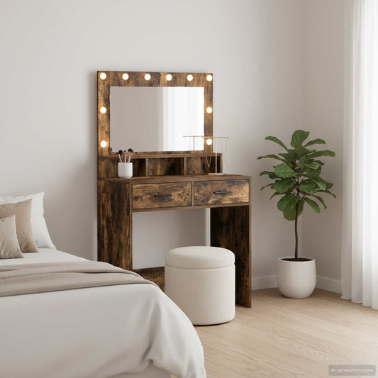 Öltözködőasztal fiókkal Füstölt tölgy 79 x 41 x 135 cm Faanyag