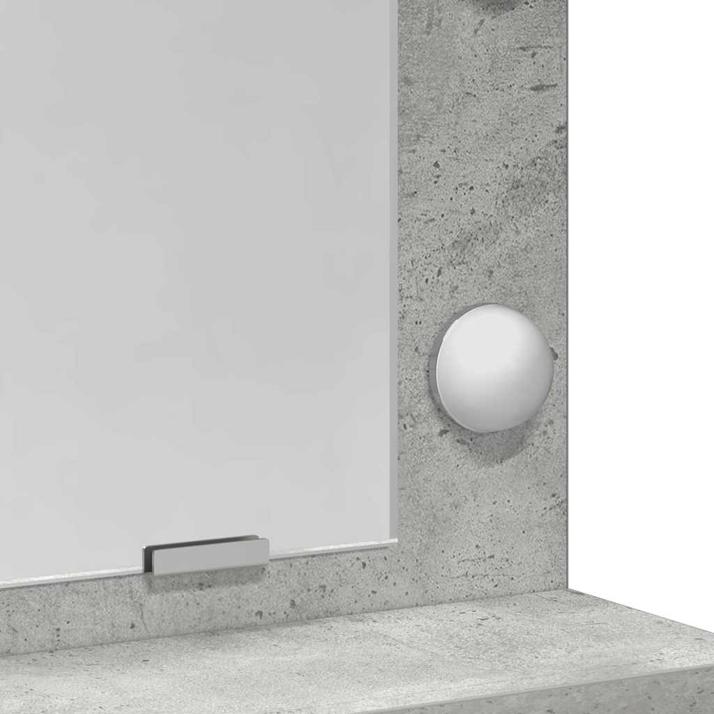 Öltözködőasztal Beton Szürke 50 x 41 x 135 cm Szerelt Fa