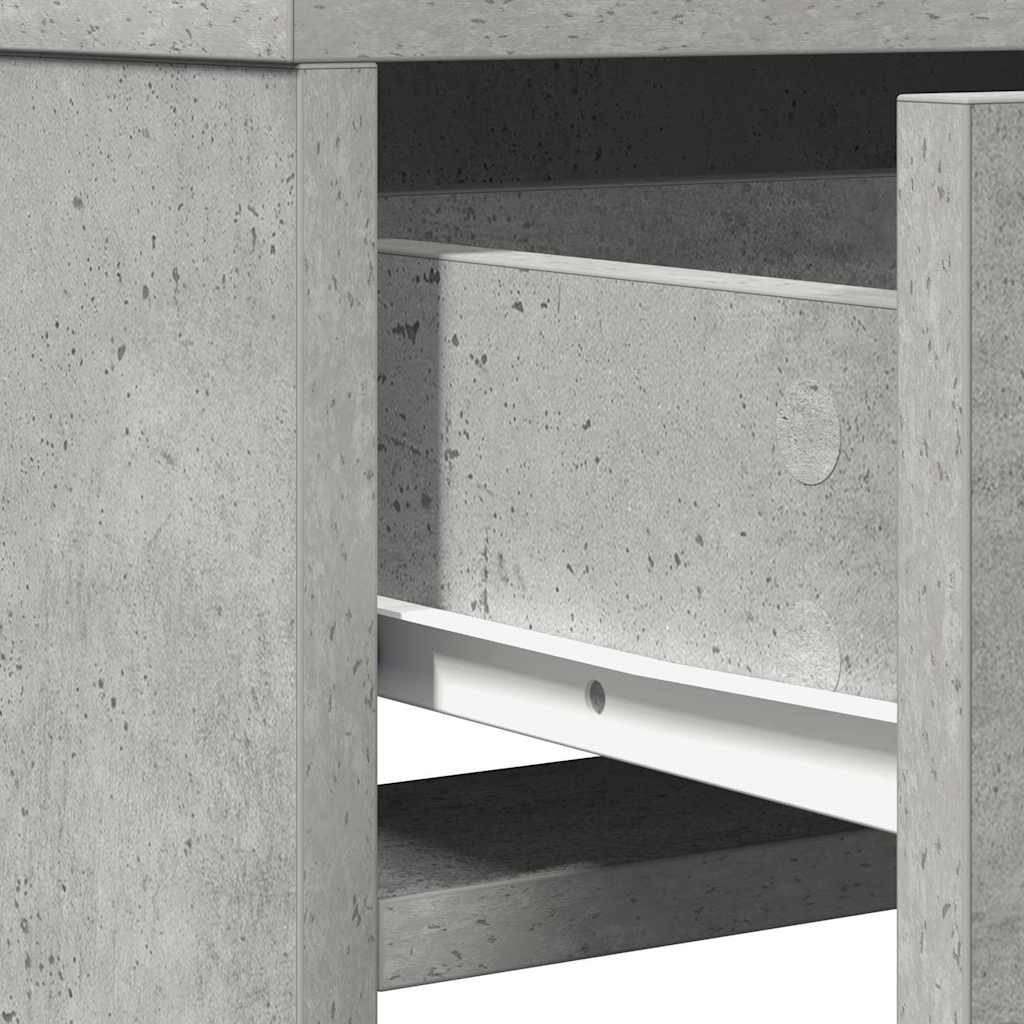 Öltözködőasztal Beton Szürke 50 x 41 x 135 cm Szerelt Fa