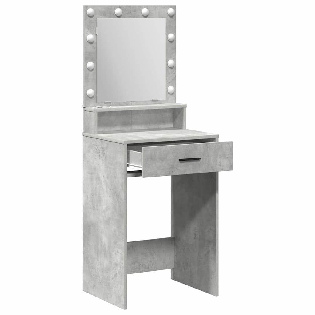 Öltözködőasztal Beton Szürke 50 x 41 x 135 cm Szerelt Fa