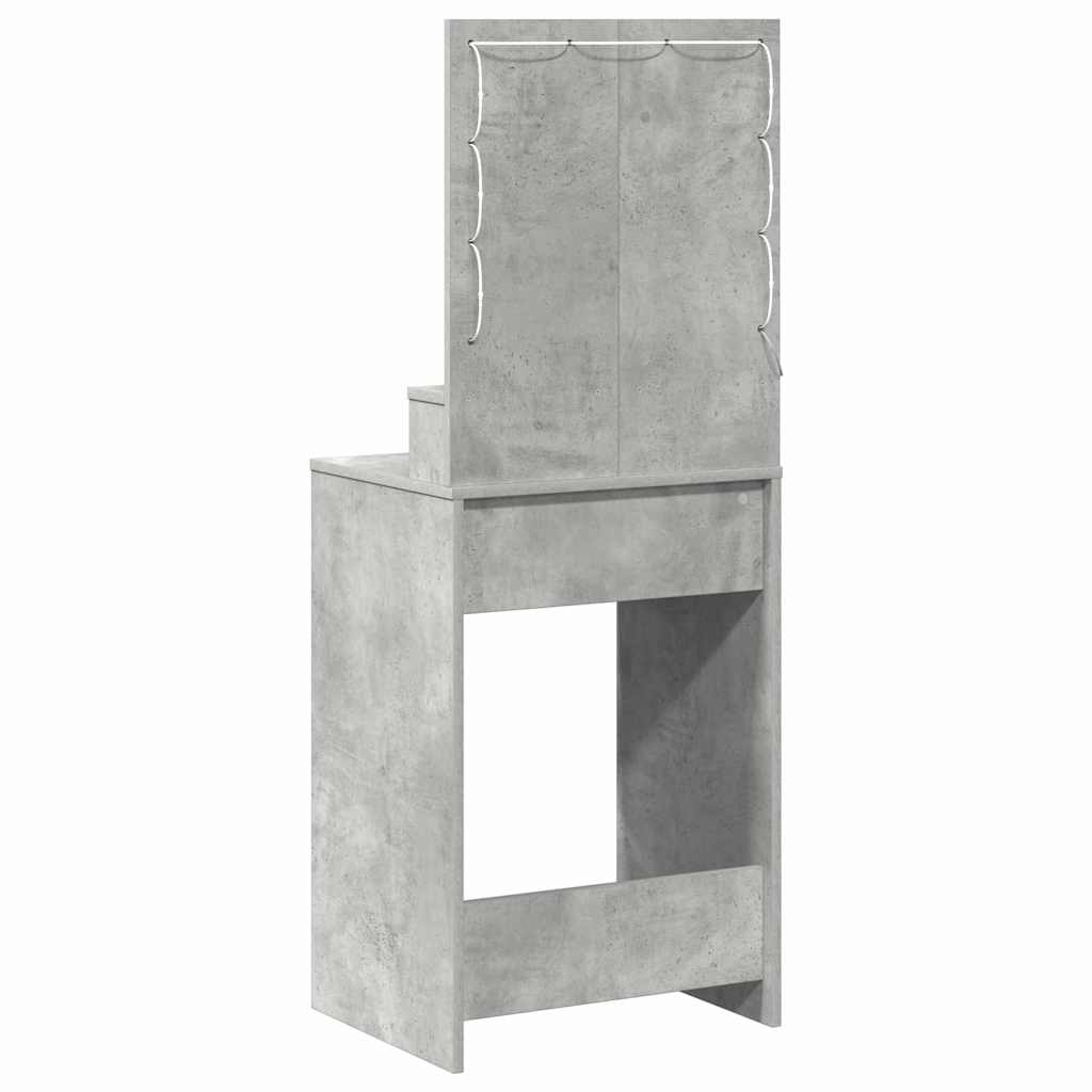 Öltözködőasztal Beton Szürke 50 x 41 x 135 cm Szerelt Fa