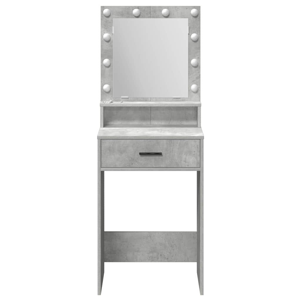 Öltözködőasztal Beton Szürke 50 x 41 x 135 cm Szerelt Fa