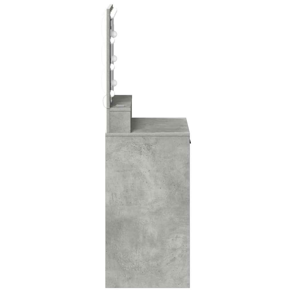 Öltözködőasztal Beton Szürke 50 x 41 x 135 cm Szerelt Fa