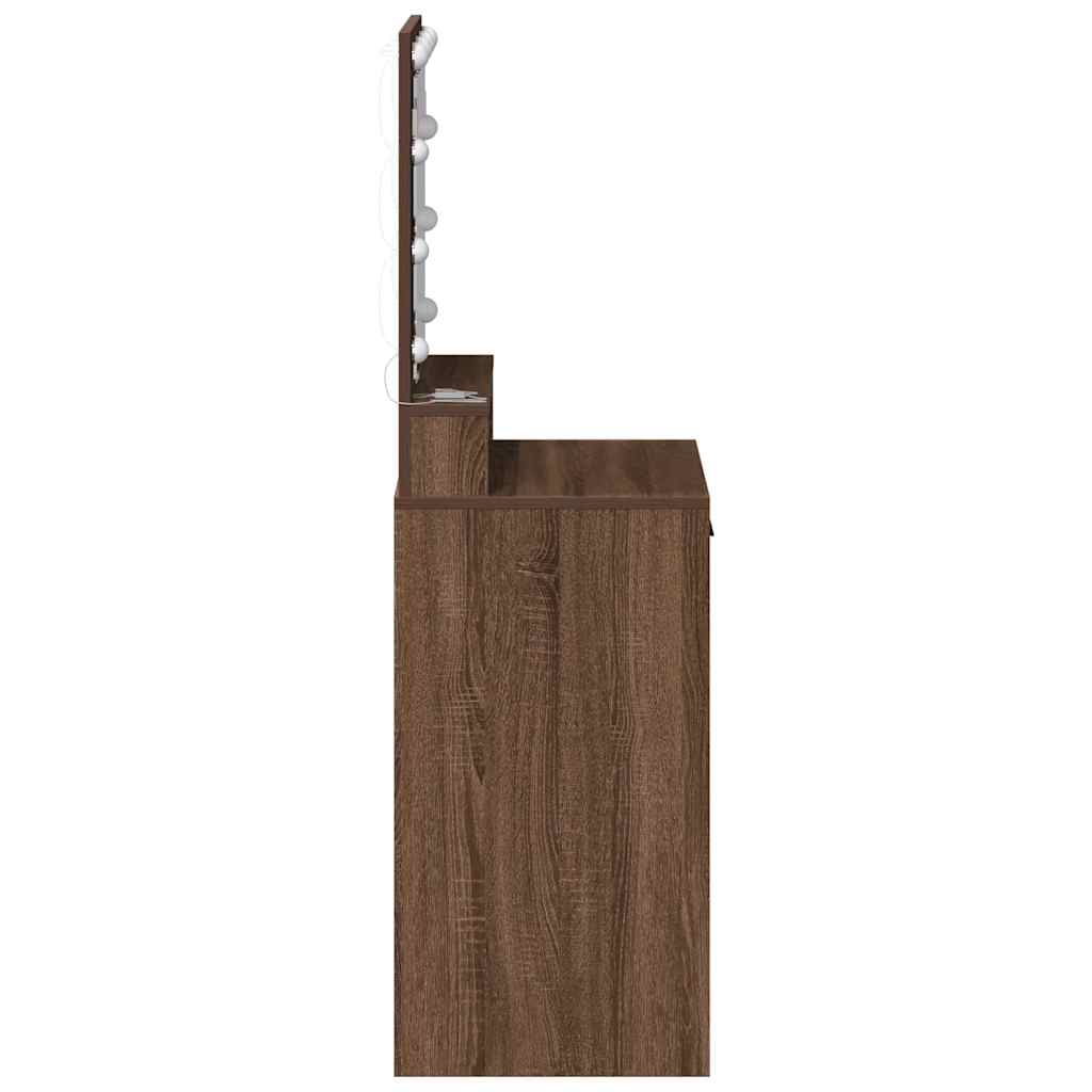 Öltözködőasztal Barna Tölgy 50 x 41 x 135 cm Szerelt Fa