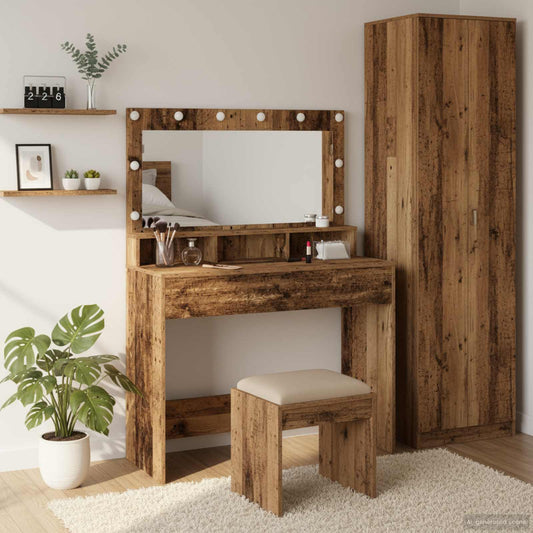 Öltözködőasztal polcokkal Öreg fa 100 x 41 x 135 cm Faanyag
