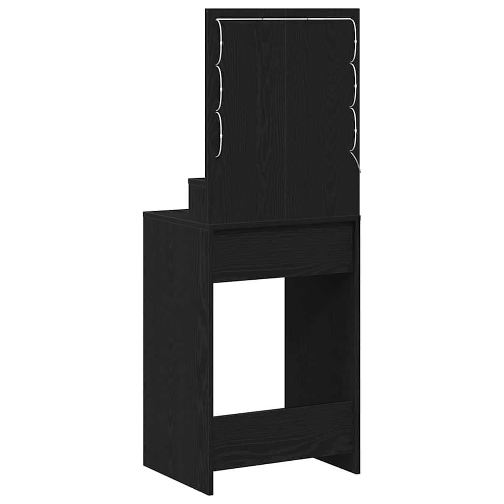 Öltözködőasztal polcokkal Fekete tölgy 50 x 41 x 135 cm Faanyag