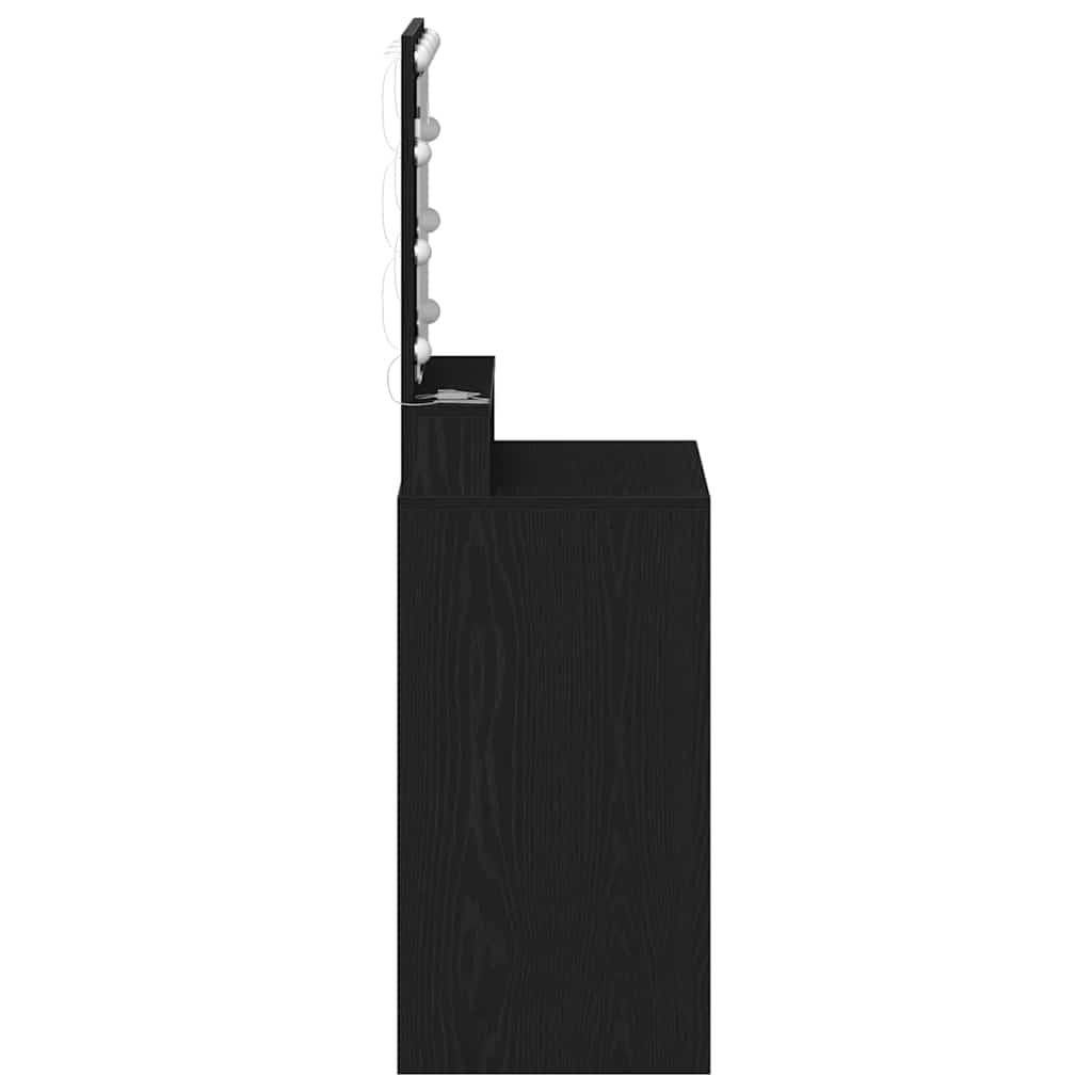 Öltözködőasztal polcokkal Fekete tölgy 50 x 41 x 135 cm Faanyag