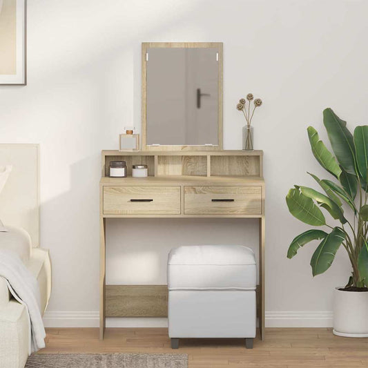 Öltözködőasztal fiókkal Sonoma tölgy 79 x 41 x 140 cm Faanyag
