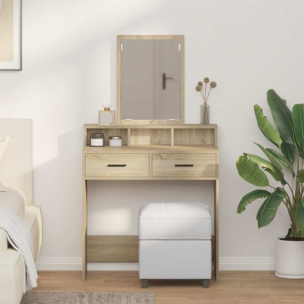 Öltözködőasztal Sonoma tölgy 79 x 41 x 140 cm Szerelt Fa