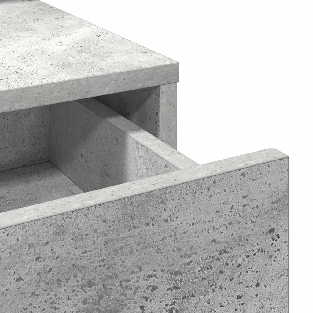 Öltözködőasztal Beton Szürke 79 x 41 x 140 cm Szerelt Fa