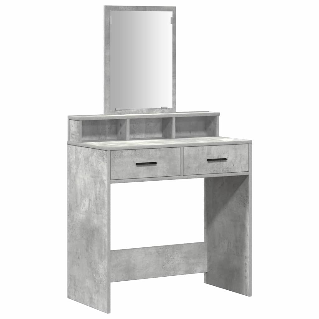 Öltözködőasztal Beton Szürke 79 x 41 x 140 cm Szerelt Fa