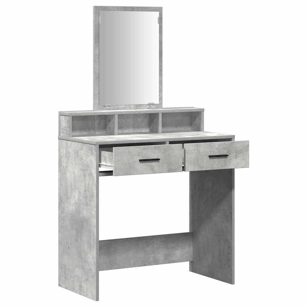 Öltözködőasztal Beton Szürke 79 x 41 x 140 cm Szerelt Fa