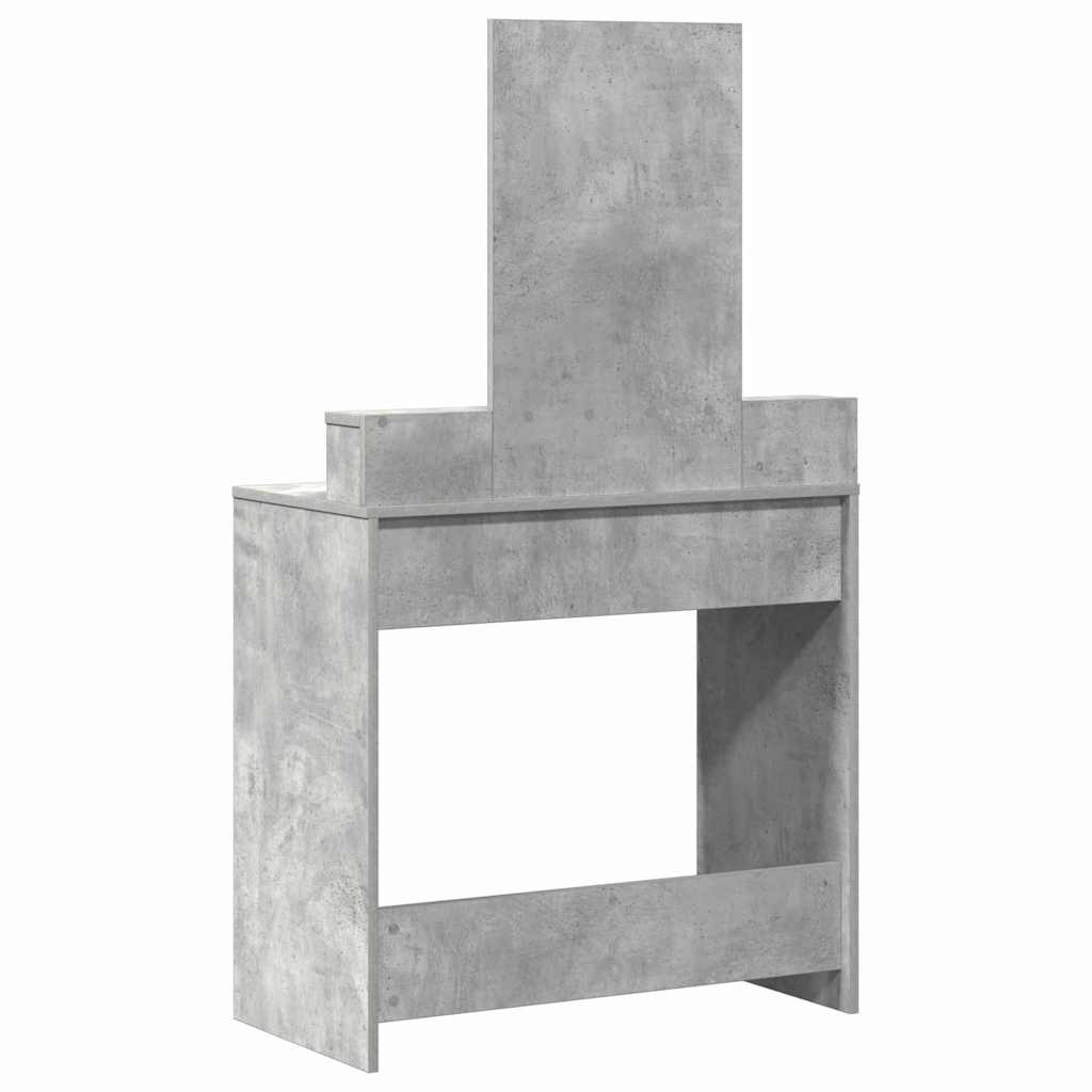 Öltözködőasztal Beton Szürke 79 x 41 x 140 cm Szerelt Fa