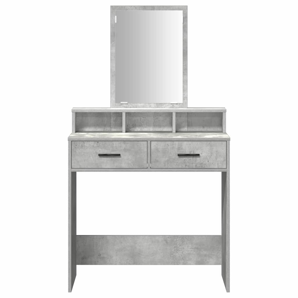 Öltözködőasztal Beton Szürke 79 x 41 x 140 cm Szerelt Fa