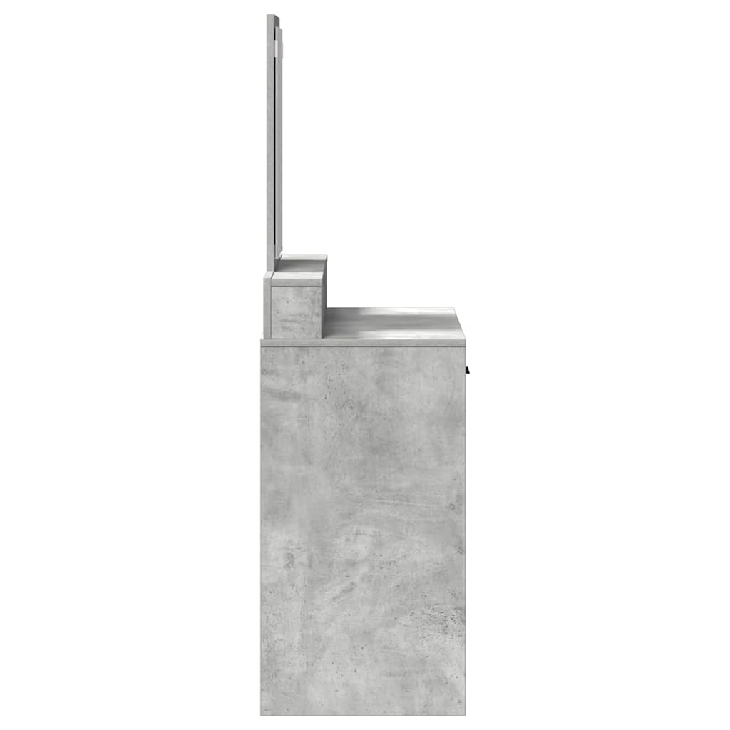 Öltözködőasztal Beton Szürke 79 x 41 x 140 cm Szerelt Fa